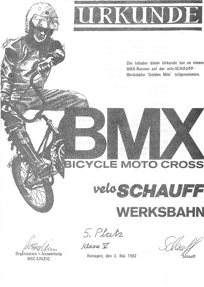 Renn Teilnehmer Urkunde